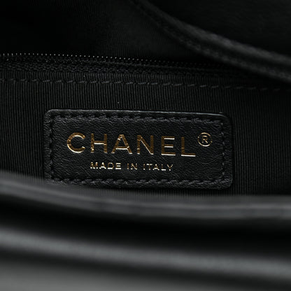 Chanel Grained Calfskin Quilted Messenger Flap Black 6 of 9