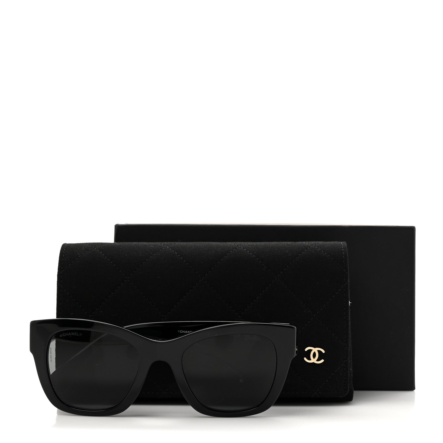 Chanel Acetate Square CC Heart Sunglasses 5478-A Black 8 of 8