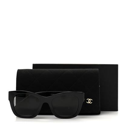 Chanel Acetate Square CC Heart Sunglasses 5478-A Black 8 of 8