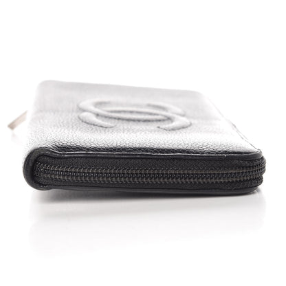 Chanel Caviar Timeless CC Zip Around Wallet Black 14 of 16