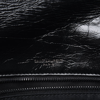 Saint Laurent Crinkled Calfskin Matelasse Monogram Medium Niki Chain Satchel Black 5 of 14