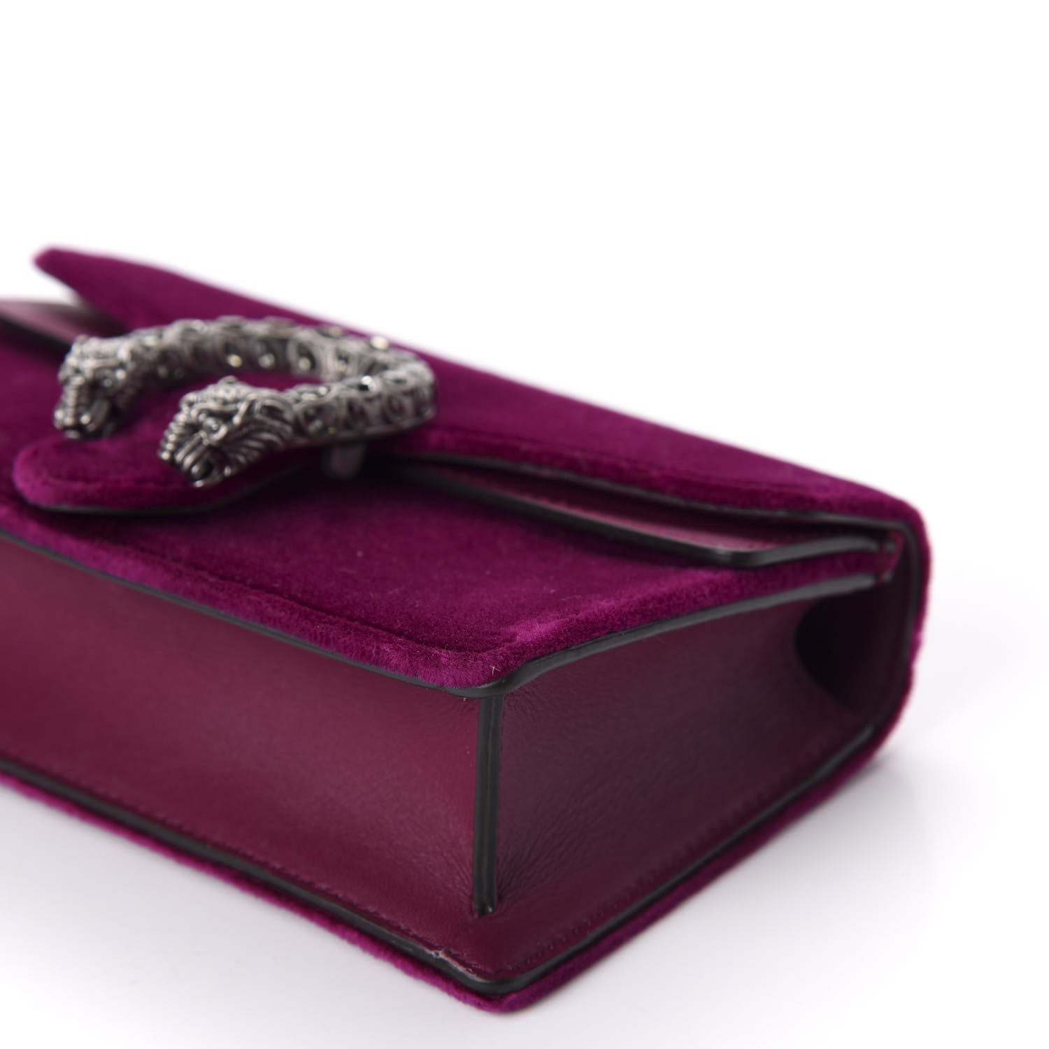Gucci Velvet Super Mini Dionysus Shoulder Bag Fuchsia Violet Cyclamen 7 of 11