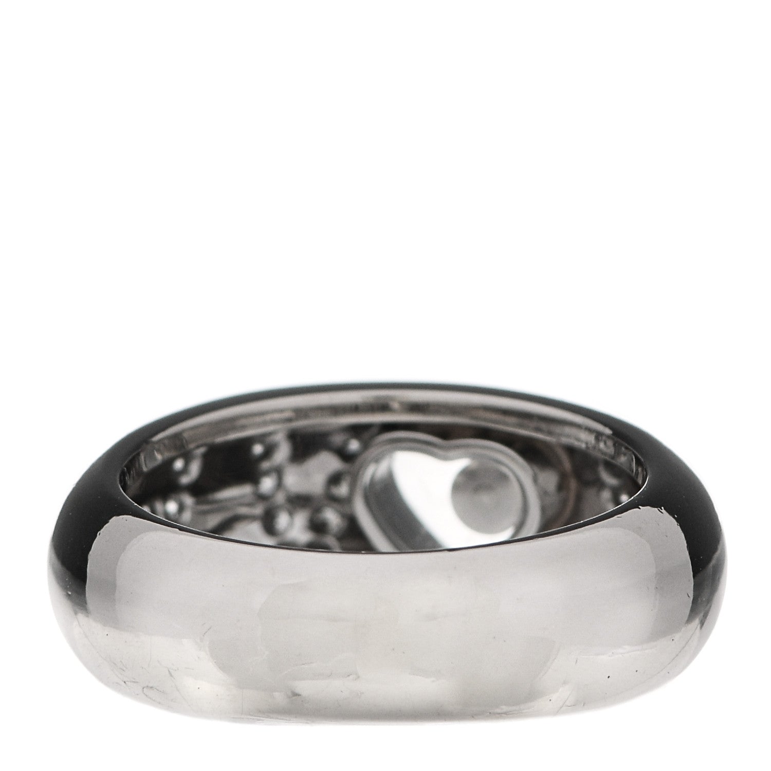 Chopard 18K White Gold Happy Diamonds Love Heart Band Ring 53 6.25 3 of 5