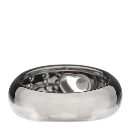 Chopard 18K White Gold Happy Diamonds Love Heart Band Ring 53 6.25 3 of 5