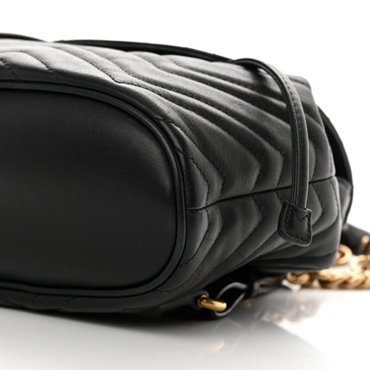 Gucci Calfskin Matelasse GG Marmont Flap Backpack Black 10 of 14