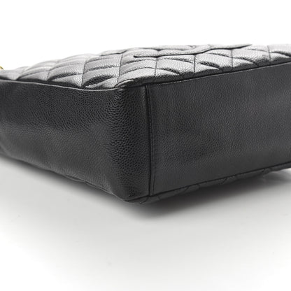 Chanel Caviar Quilted Petit Shopping Tote PST Black 6 of 10