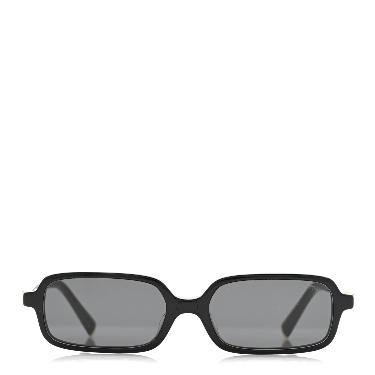 Miu Miu Acetate Rectangle Regard Sunglasses SMU11Z Black 2 of 8