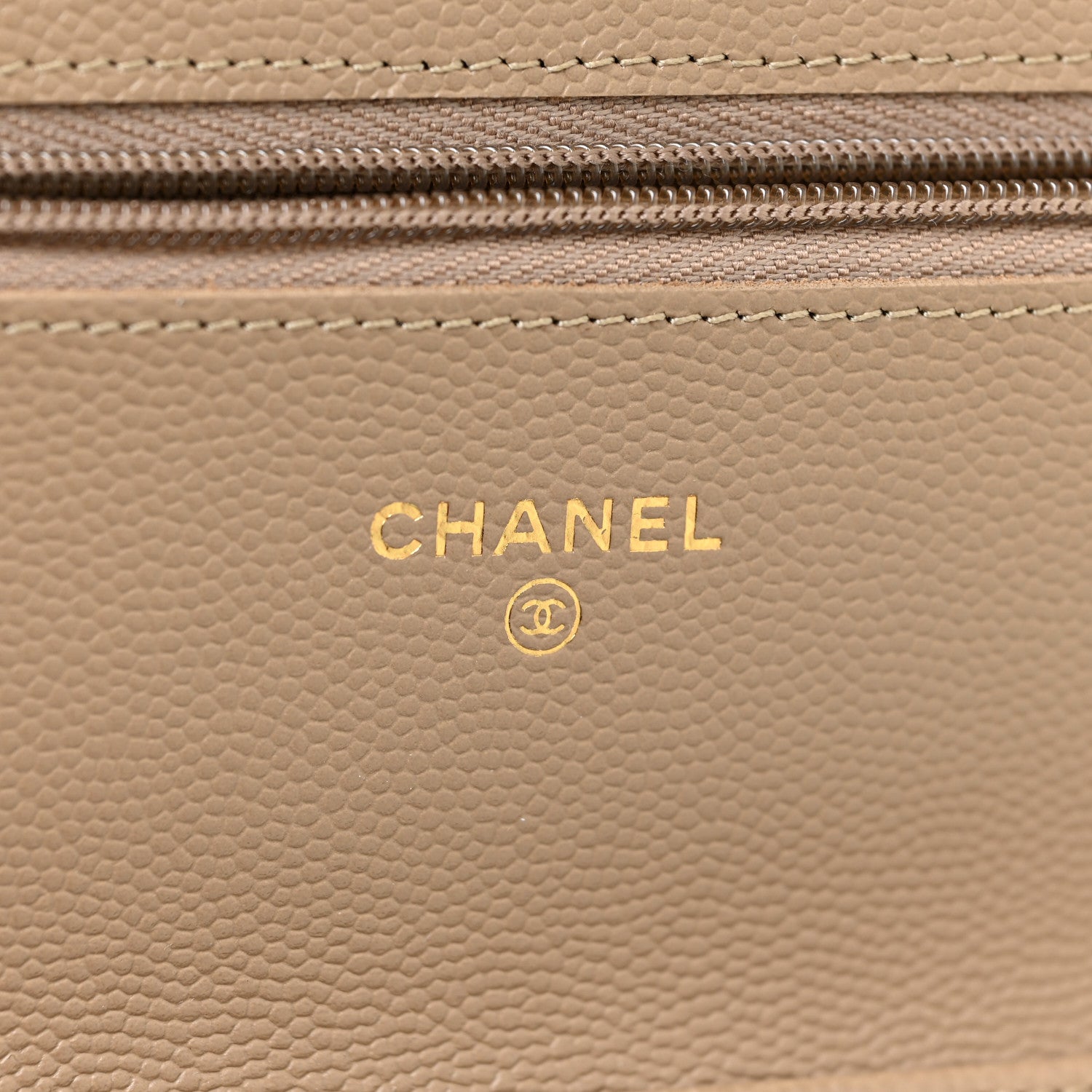 Chanel Caviar Quilted Wallet On Chain WOC Beige 5 of 13