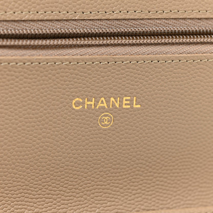 Chanel Caviar Quilted Wallet On Chain WOC Beige 5 of 13
