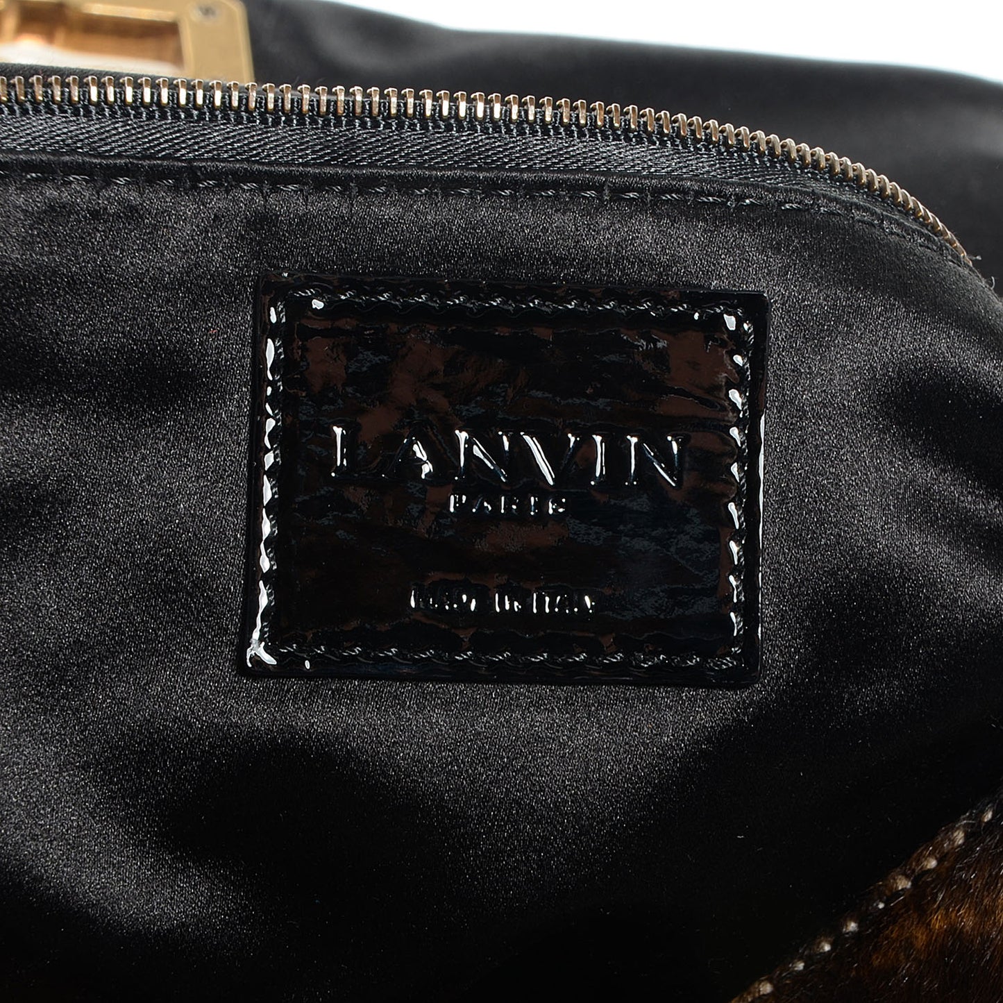 Leopard Print Calf Hair Happy Shoulder Bag