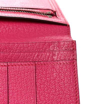 Hermes Chevre Mysore Bi-Color Bearn Gusset Wallet Etoupe Rose Shocking 7 of 9