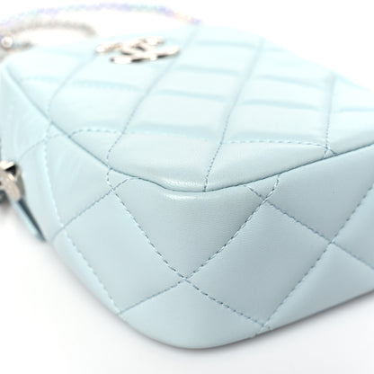 Chanel Lambskin Quilted Vertical My Perfect Camera Case Light Blue 8 of 10