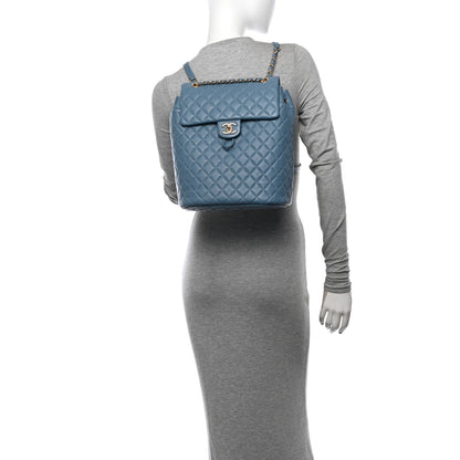 Chanel Lambskin Quilted Large Urban Spirit Backpack Light Blue 2 of 11