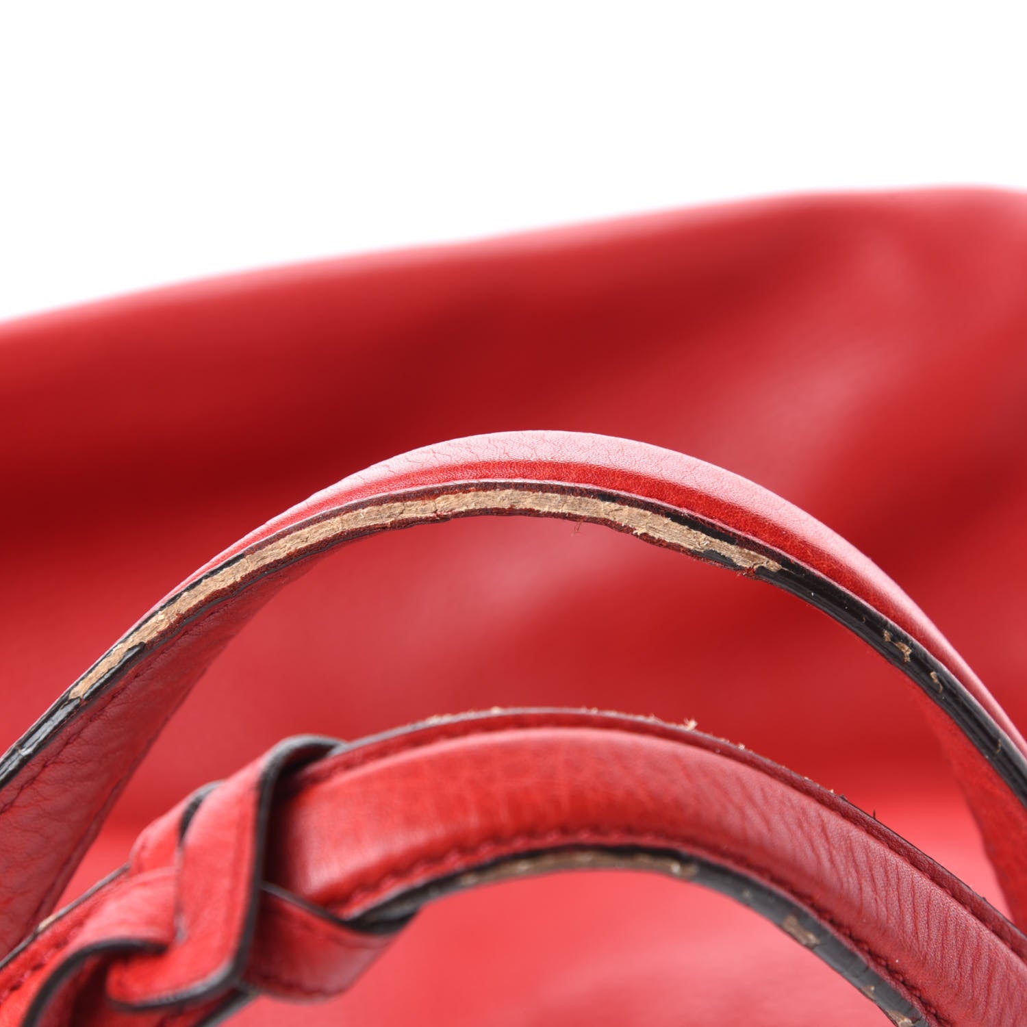 Gucci Pebbled Calfskin Medium Soho Shoulder Bag Red 10 of 12