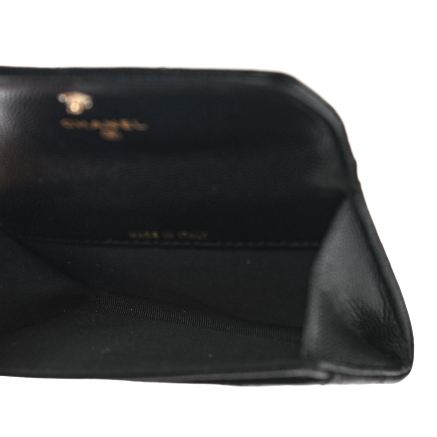 Chanel Caviar Quilted Crystal CC Flap Card Holder Black 5 of 12