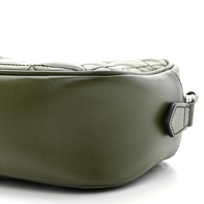 Gucci Calfskin Matelasse Aria Small GG Marmont Chain Shoulder Bag Military Wood 10 of 10