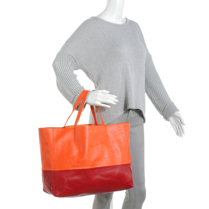 Celine Leather Horizontal Bi-Cabas Orange Red 2 of 9