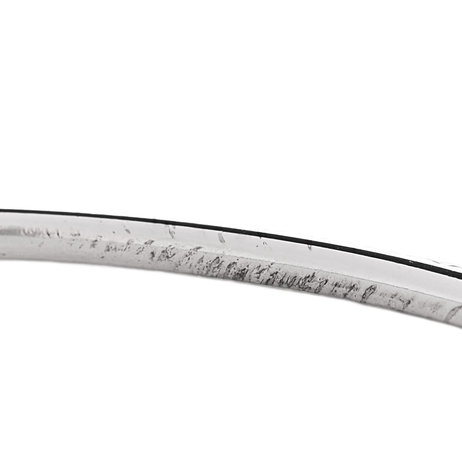 Tiffany 18K White Gold Diamond Metro Pave Bangle Bracelet 4 of 4