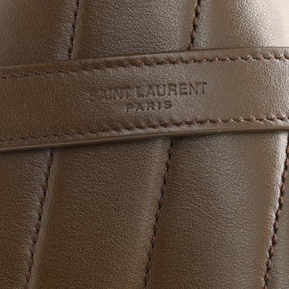 Saint Laurent Calfskin Y Quilted Monogram Medium Loulou Chain Satchel Soil Brown 7 of 12