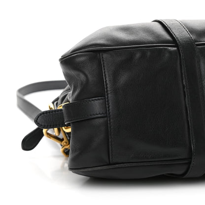 Prada Soft Calf Shopping Satchel Black 8 of 9
