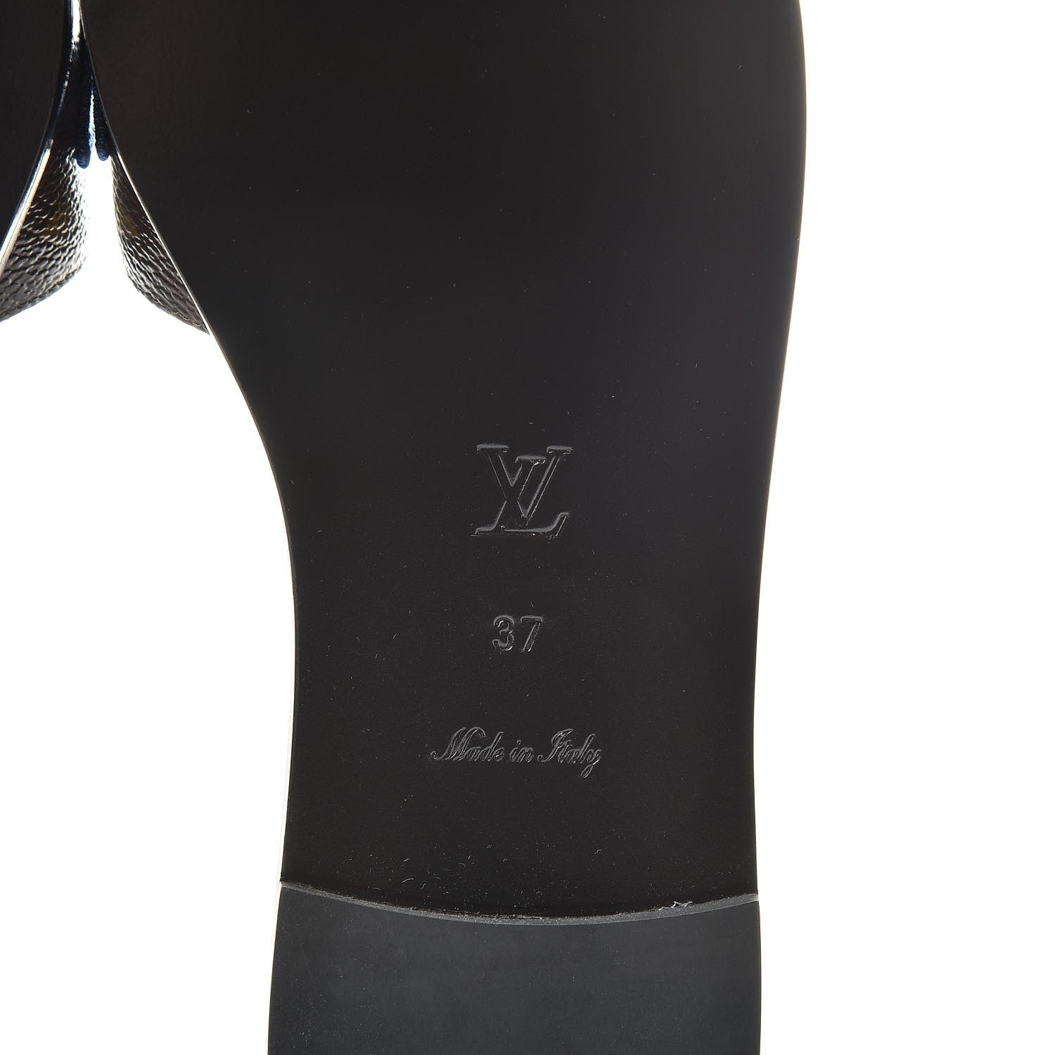 Louis Vuitton Patent Calfskin Monogram LV Black Heart Flat Mules 37 Cacao 6 of 8