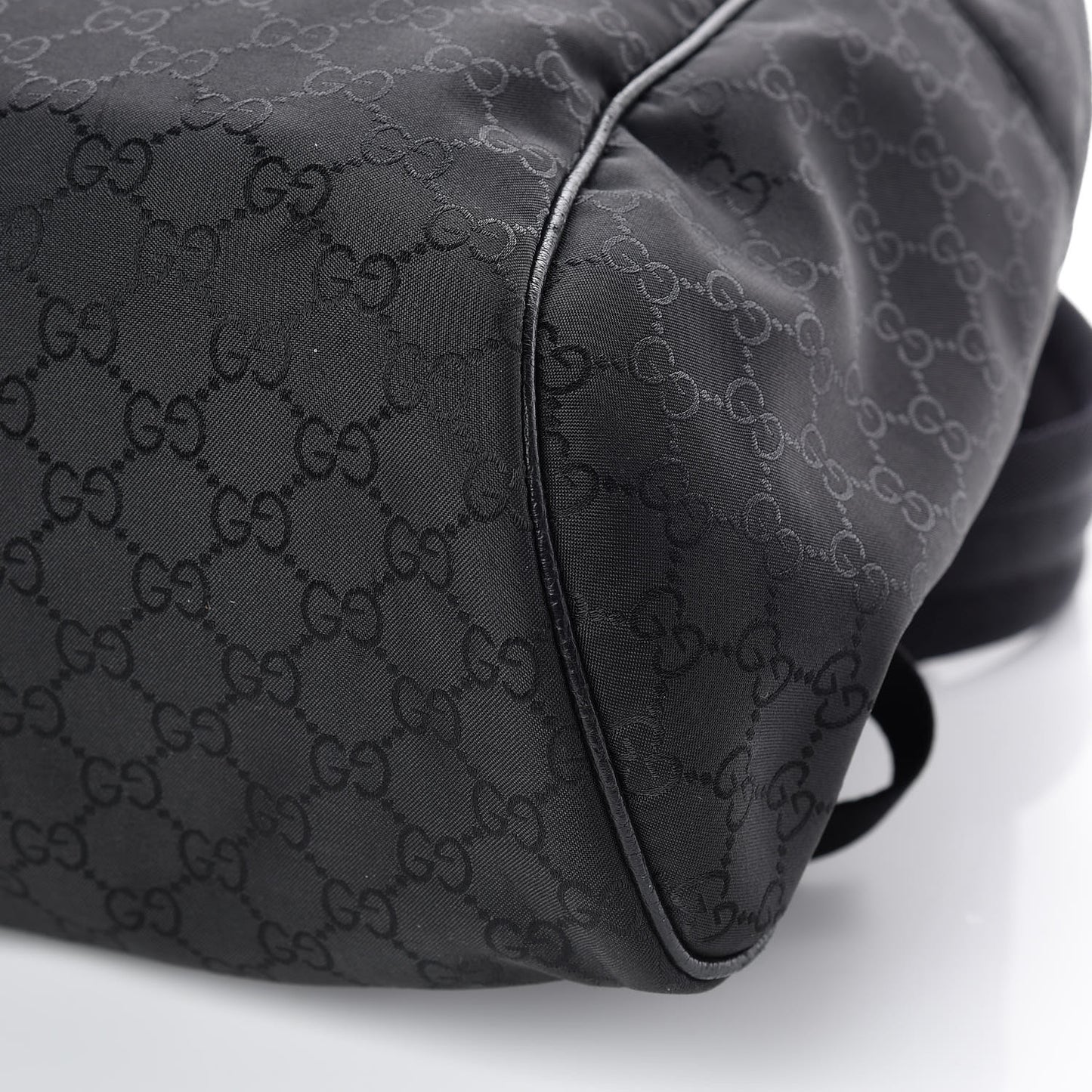 Nylon Monogram Slim Backpack Black