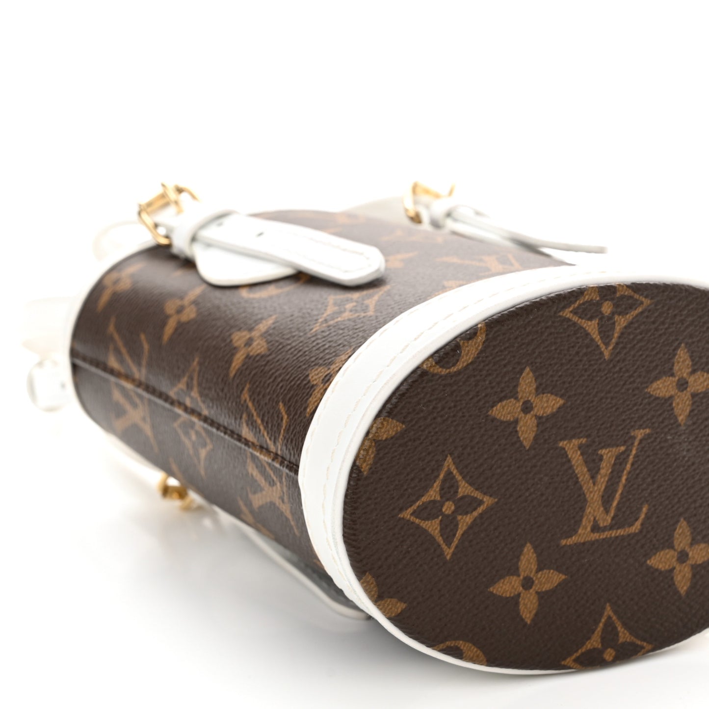 Monogram LV Match Nano Bucket Bag White