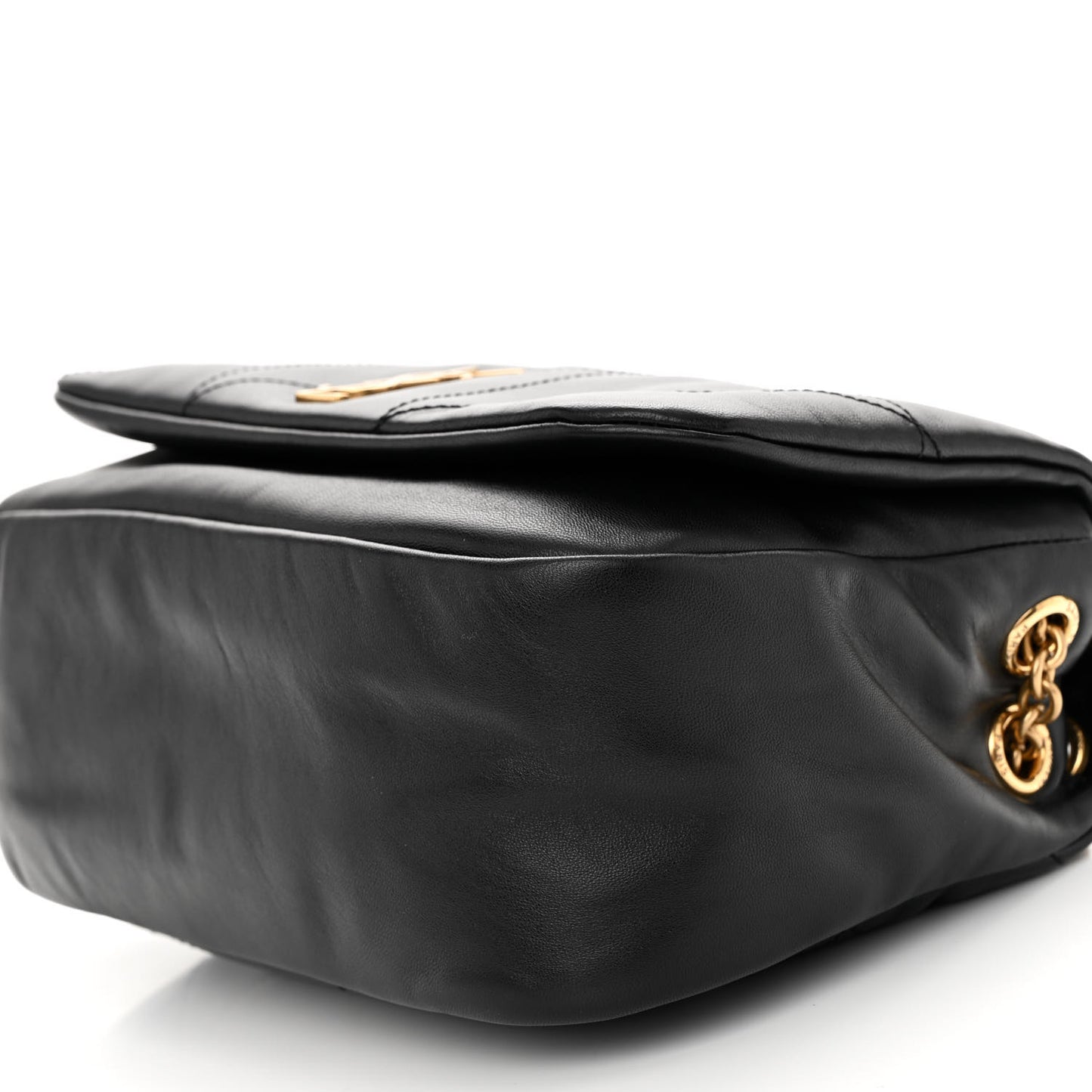 Lambskin Matelasse Monogram Small Jamie 4.3 Black