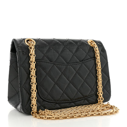 Chanel Aged Calfskin Quilted 2.55 Reissue Mini Flap Black 3 of 11