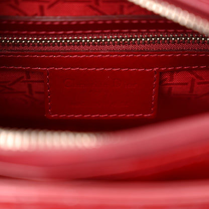Christian Dior Patent Cannage Medium Lady Dior Red 6 of 11