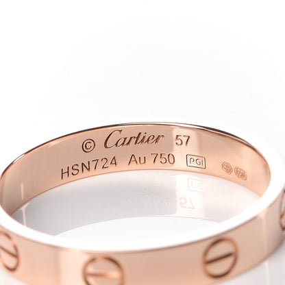Cartier 18K Pink Gold 3.5mm LOVE Wedding Band Ring 57 8 4 of 5