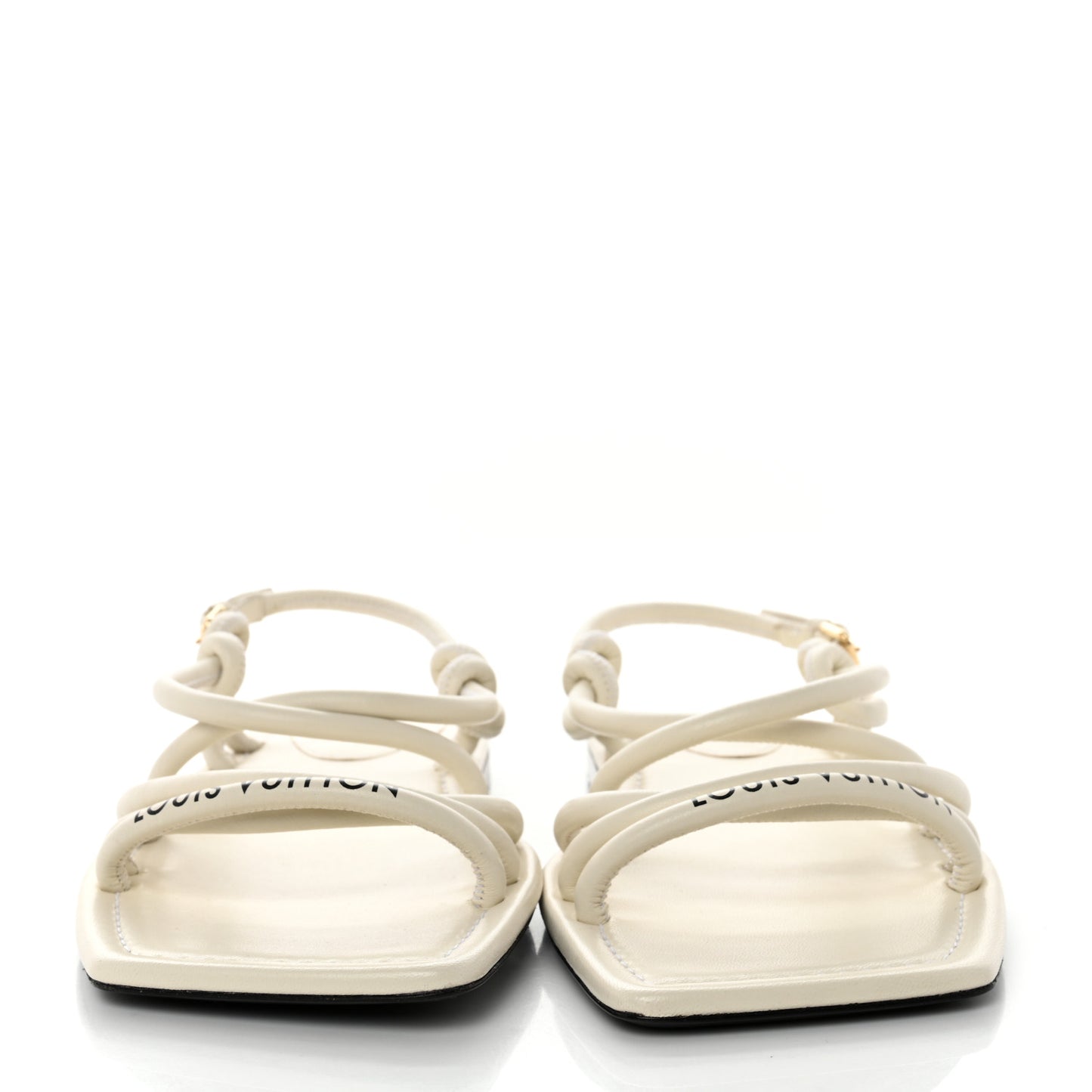 Lambskin Nova Flat Sandals 38 White