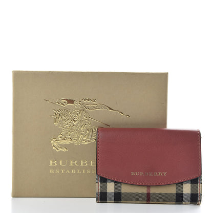 Burberry Calfskin House Check Chesam Card Case Cinnamon Red 7 of 7