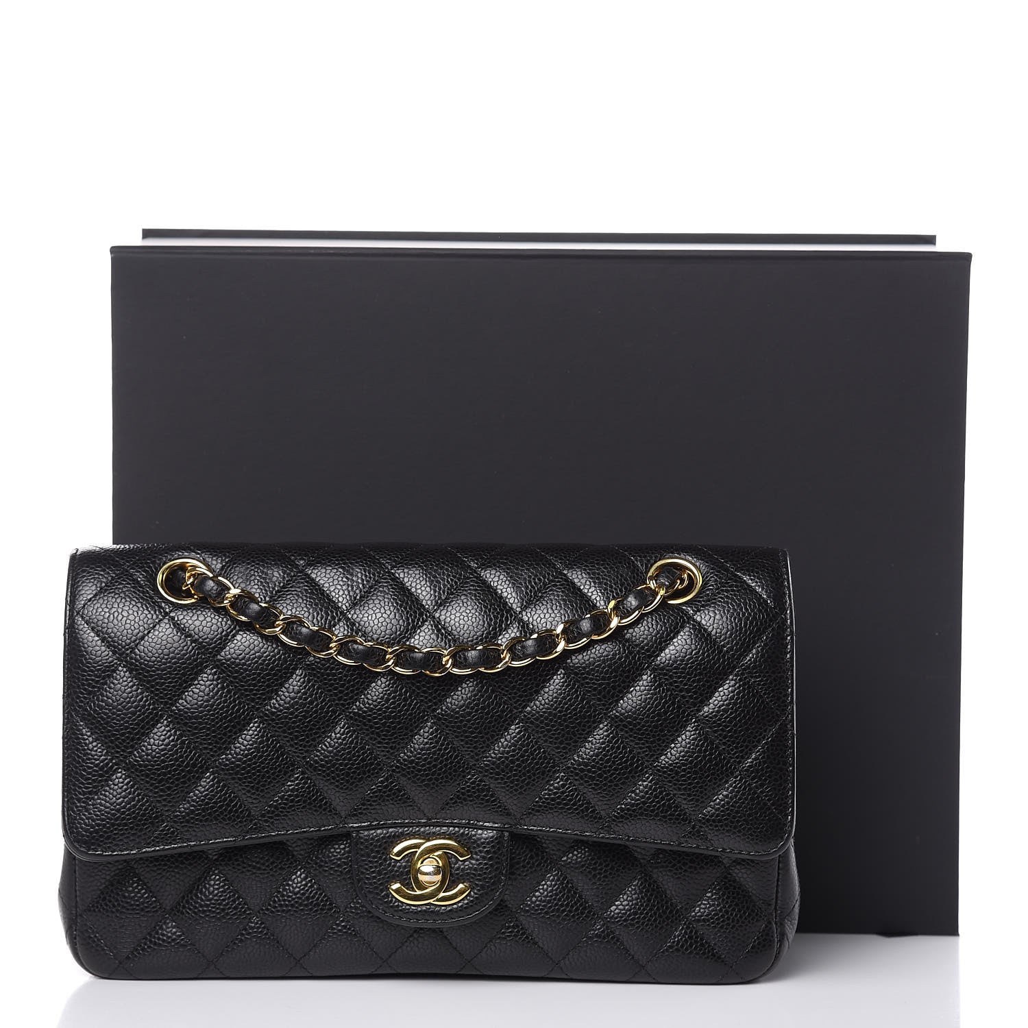 Chanel Caviar Quilted Medium Double Flap Black 14 of 14