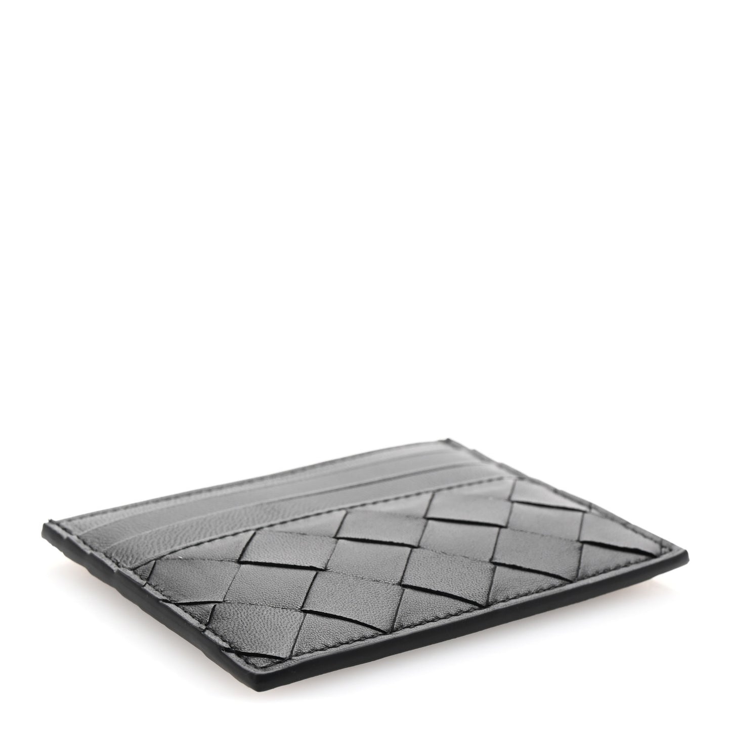 Nappa Intrecciato Card Holder Black