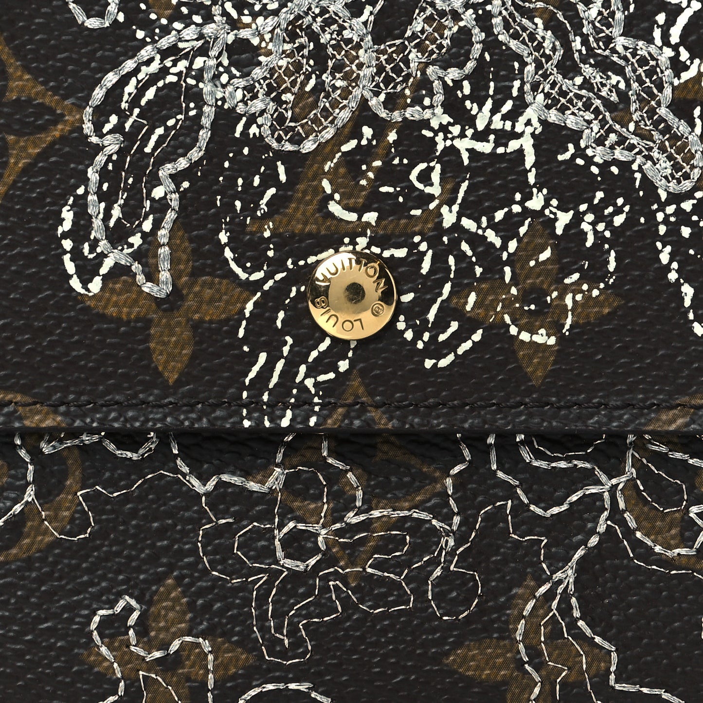 Monogram Dentelle Elise Wallet Silver