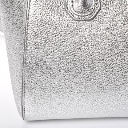 Givenchy Metallic Sugar Goatskin Mini Antigona Silver 10 of 10