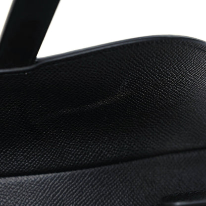 Christian Dior Grained Calfskin Saddle Bag Black 11 of 13