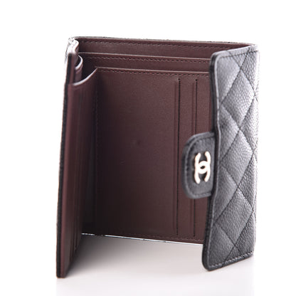 Chanel Caviar Quilted Compact Flap Wallet Black 5 of 8