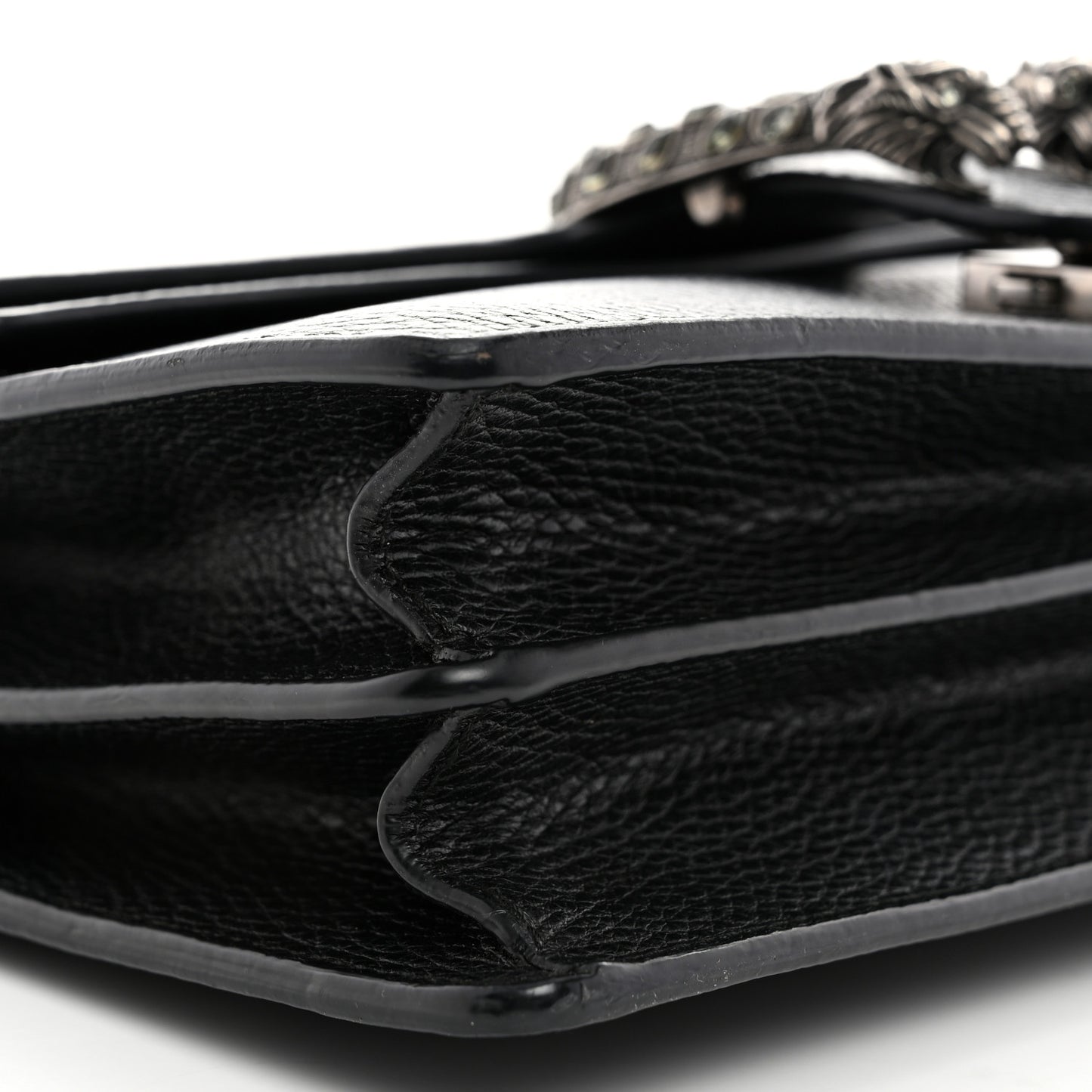 Pebbled Calfskin Small Dionysus Shoulder Bag Black