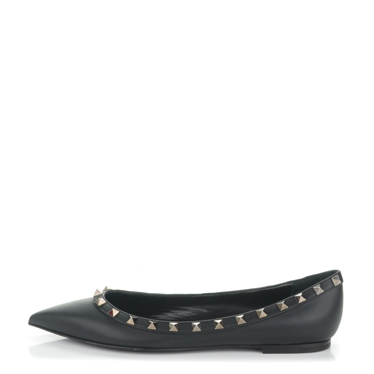 Nappa Rockstud Ballerina Flats 38.5 Black