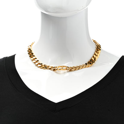 Christian Dior Metal Danseuse Etoile Chain Choker Necklace Gold 2 of 4