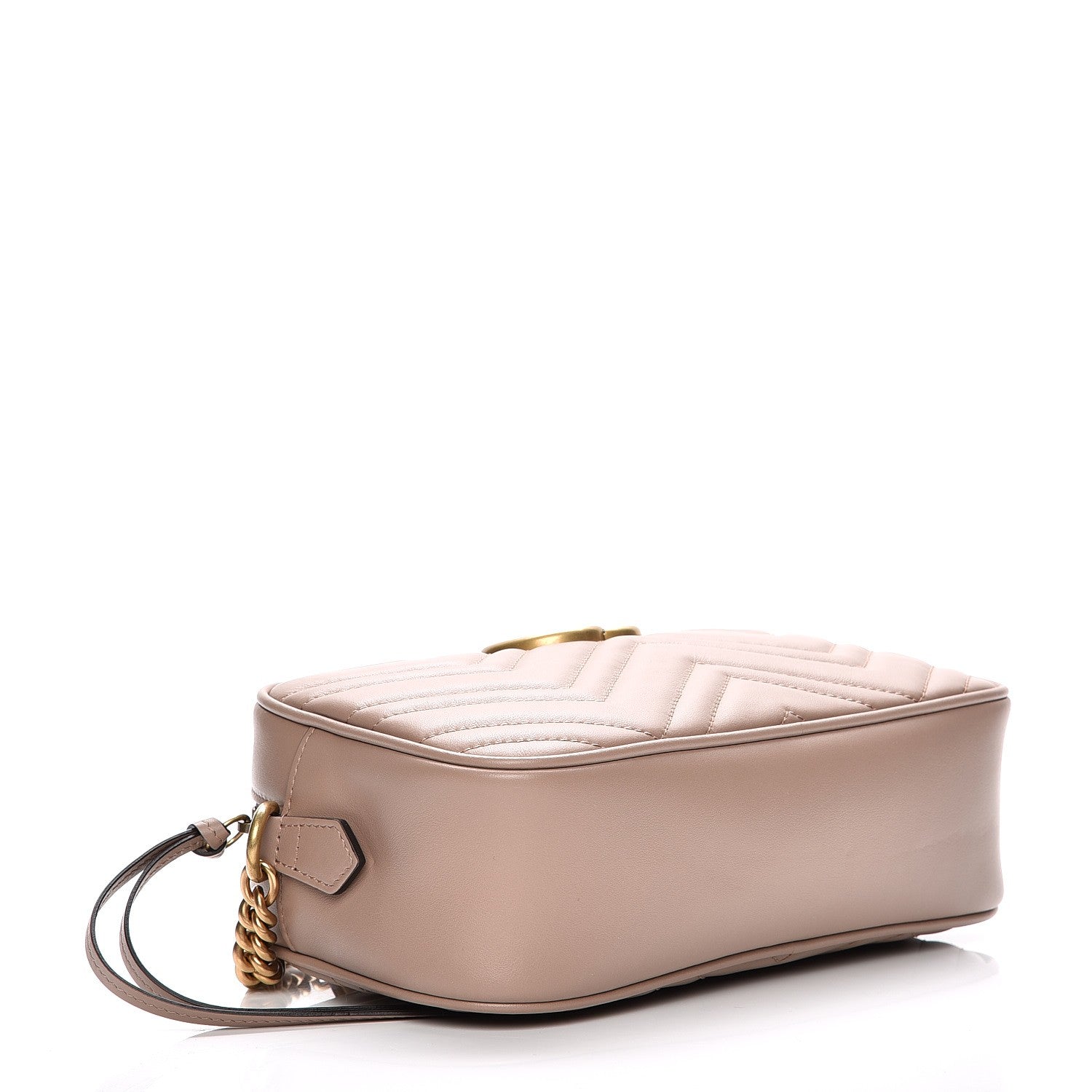 Gucci Calfskin Matelasse Small GG Marmont Chain Shoulder Bag Taupe 4 of 7