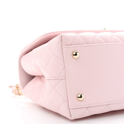 Chanel Caviar Quilted Small Coco Handle Flap Light Pink 9 of 10