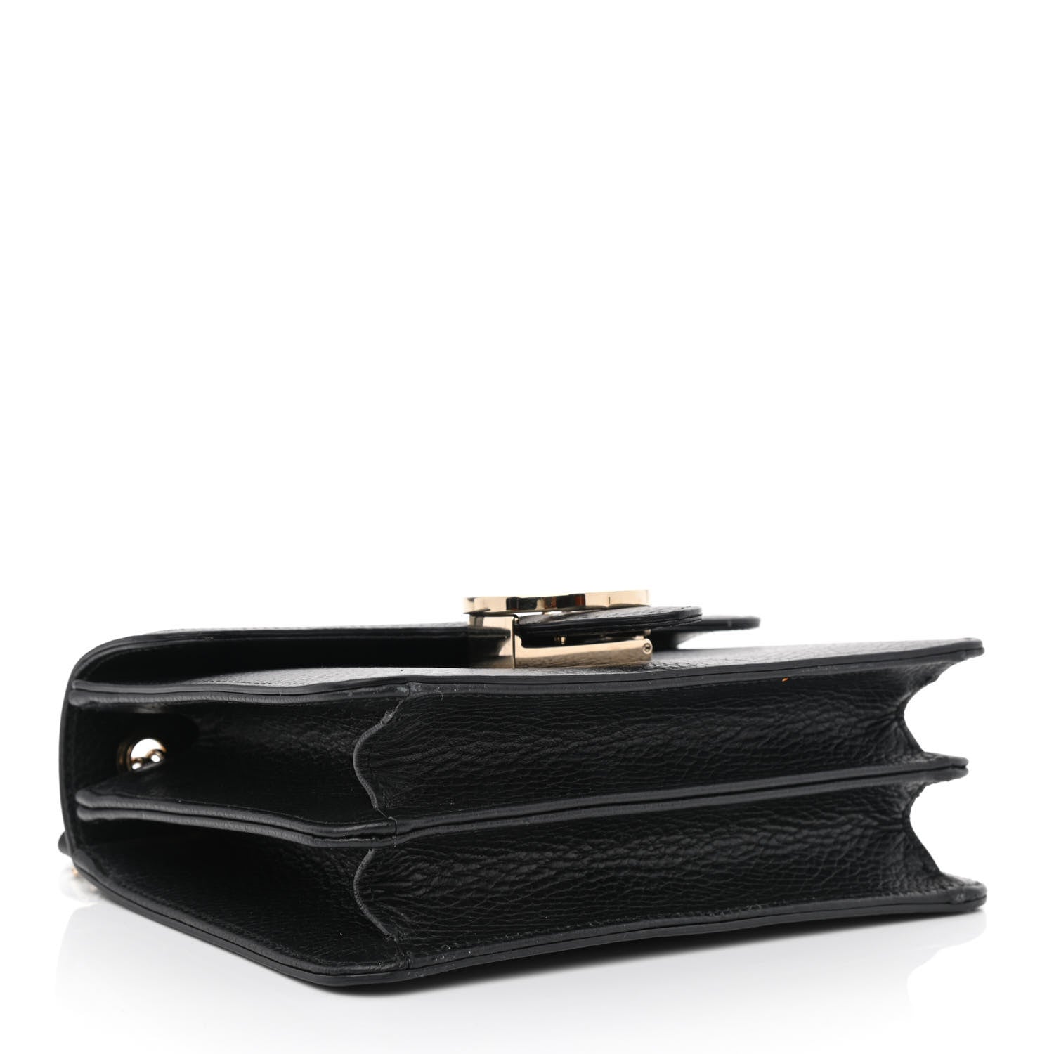 Gucci Dollar Calfskin Small Interlocking G Shoulder Bag Black 4 of 10