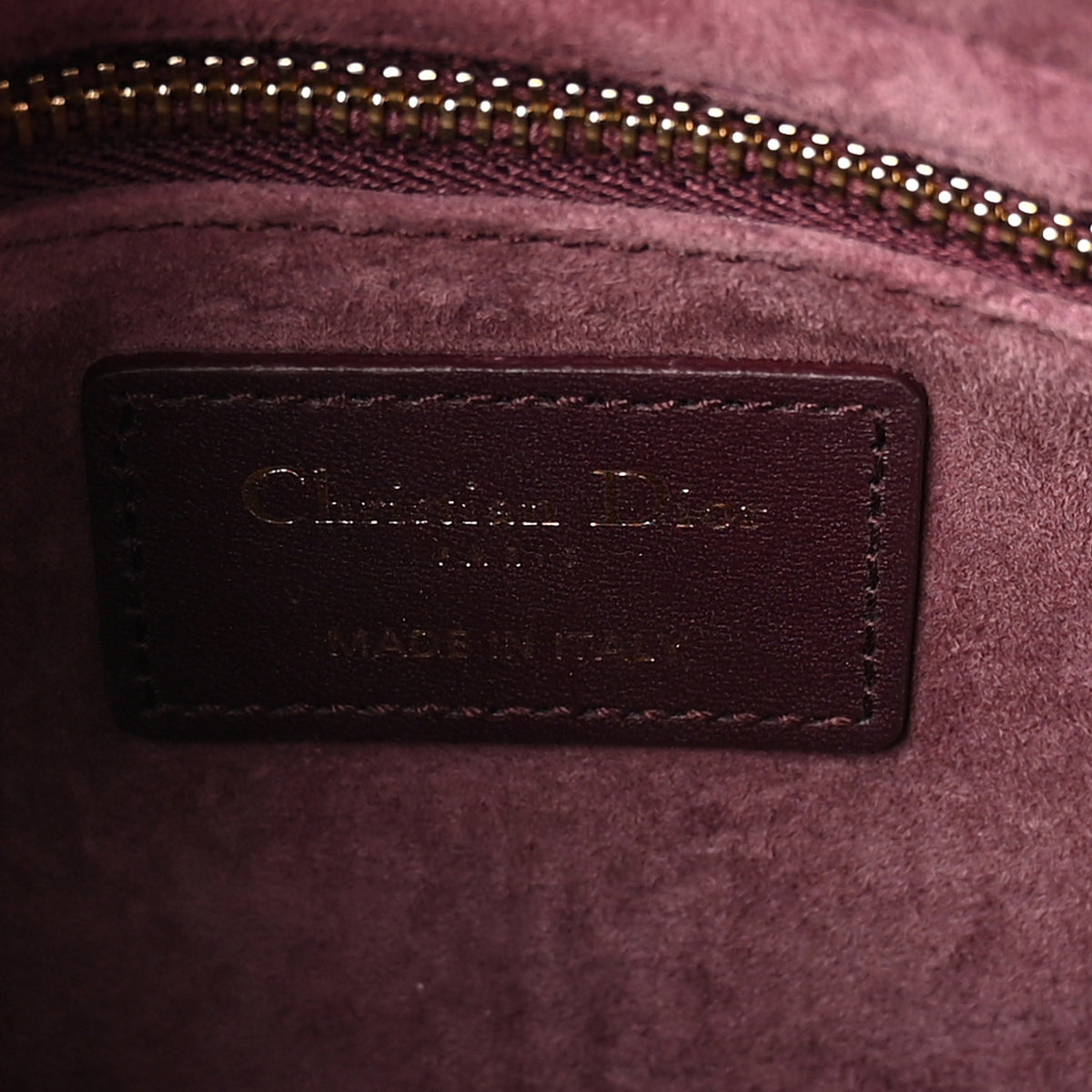 Christian Dior Lambskin Cannage Mini Lady Dior Plum 6 of 9