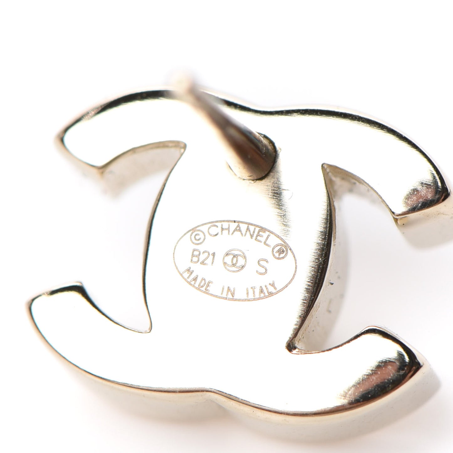 Metal CC Turnlock Earrings Gold
