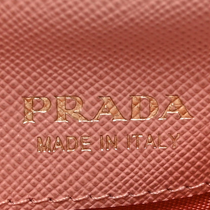 Prada Saffiano Metal Tri-Fold Wallet Orchidea 6 of 10