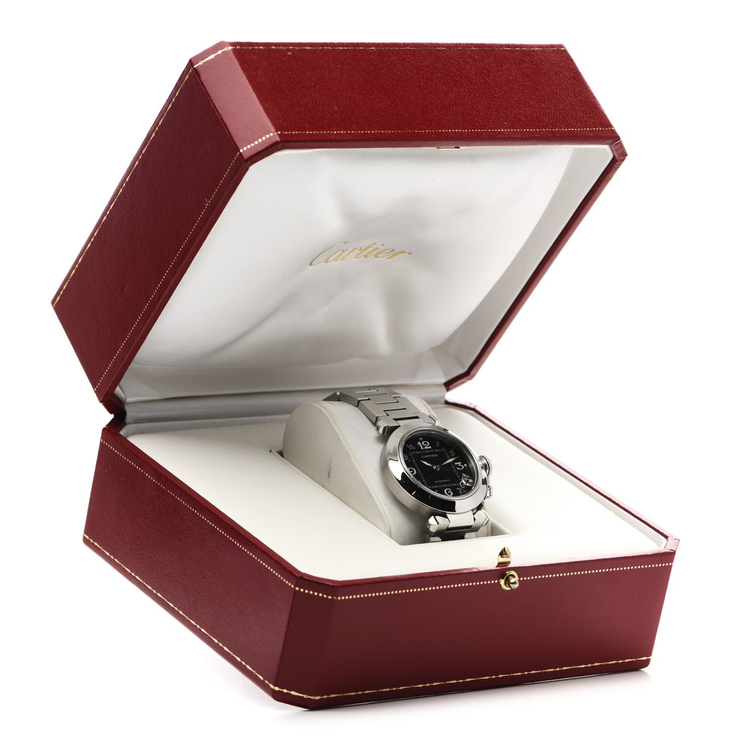 Cartier Stainless Steel 35mm Pasha C Automatic Watch Black 5 of 5