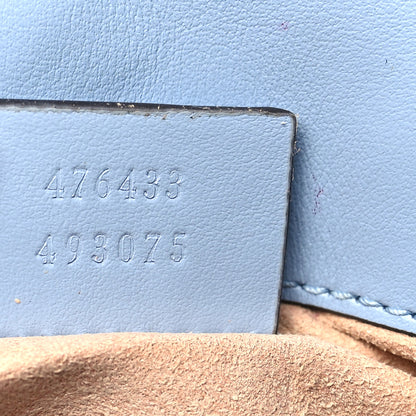 Gucci Calfskin Matelasse Super Mini GG Marmont Shoulder Bag Porcelain Light Blue 7 of 12